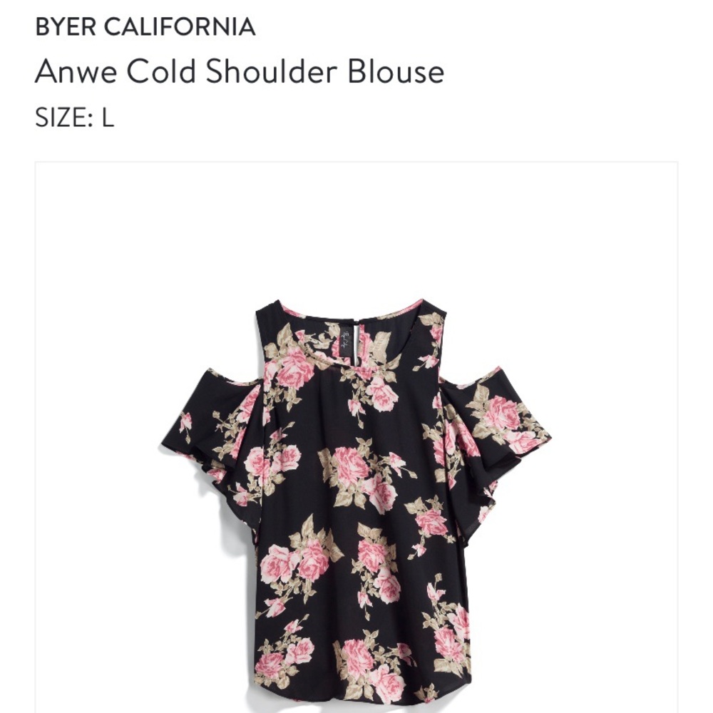 STITCHFIX Fortune + Ivy Rose Open Shoulder L Top